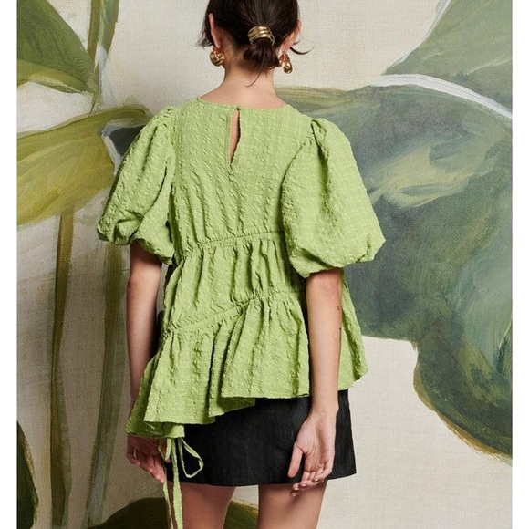 Green Ghospell Rushed Top - Picture 4 of 7